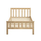Paula Solid Pinewood Wooden Bed Frame no Drawers - Natural King Single