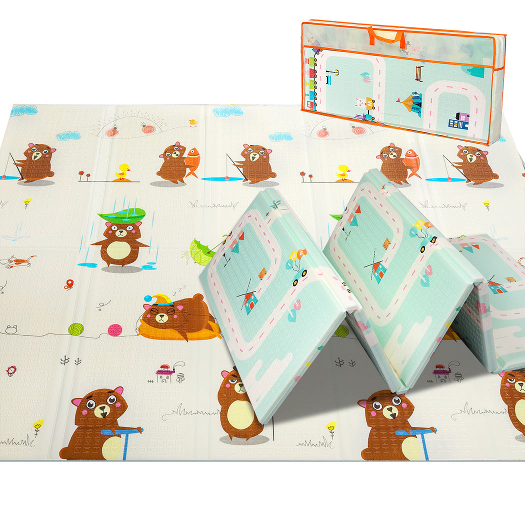 Kids Play Mat Baby Crawling Pad Jungle Floor Foldable XPE Foam Non-slip Carpet