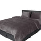 QUEEN Luxury Flannel Quilt Cover & Pillowcase Set - Silver Grey