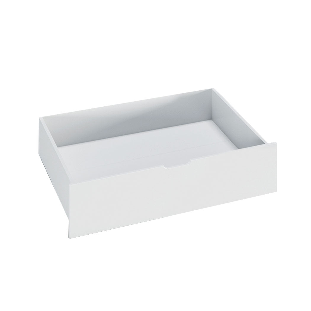 York Set of 2 Bed Frame Storage Drawers Wooden Timber Trundle For Bed Frame Base - White