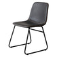 Cressida Set of 2 Dining Chairs Kitchen Table Chair Lounge Room Retro Padded Seat PU - Black