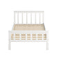 Paula Solid Pinewood Wooden Bed Frame no Drawers - White King Single