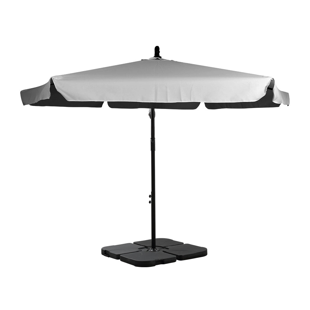 Mountview 3M Cantilever Umbrella Outdoor Grey With Base