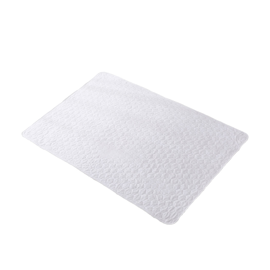 SINGLE Set of 2 Bed Pad Waterproof Bed Protector - White