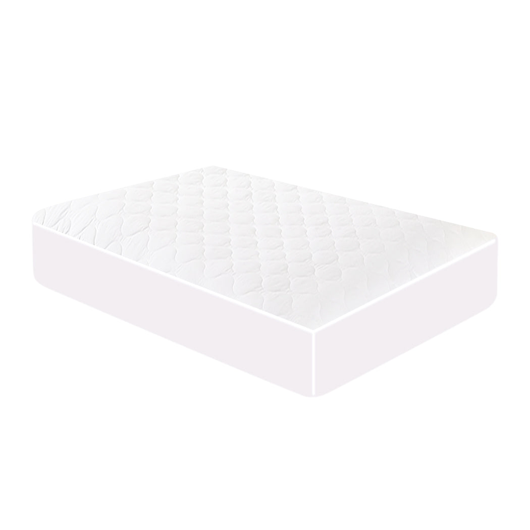 SINGLE Fitted Waterproof Bed Mattress - White