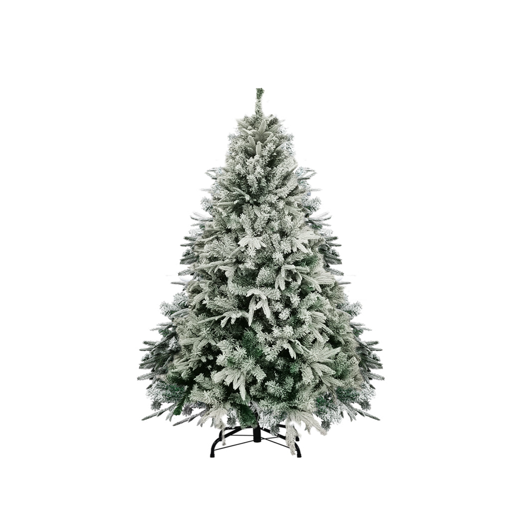 5ft 1.5m 480 Tips Christmas Tree Fairy Lights Snow Flocked Xmas Ornaments Decor