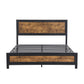 Balmy Bed & Mattress Package with 35cm Mattress - Black & Wood Double