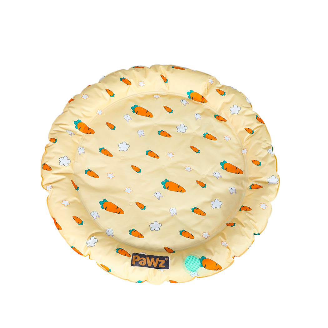 LARGE Dog Beds Pet Bolster Cool Gel Mat - Yellow
