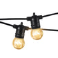 20M 20 LED Bulbs Festoon String Lights Christmas Party Waterproof Outdoor - Warm White