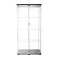 164cm Glass Display Cabinet 2 Doors