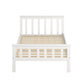 Paula Solid Pinewood Wooden Bed Frame no Drawers - White King Single