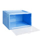 Stacked Sneaker Display Case Shoe Storage Box Clear Magnetic Stackable Blue