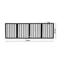 4 Panels Wooden Pet Gate Dog Fence Safety Stair Barrier Security Door Black
