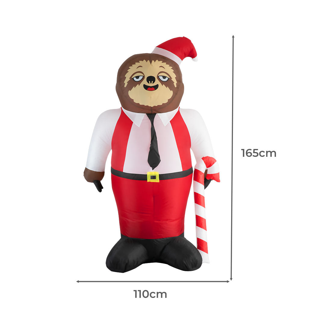 Sloth Christmas Inflatable Xmas Decorations - 1.65M