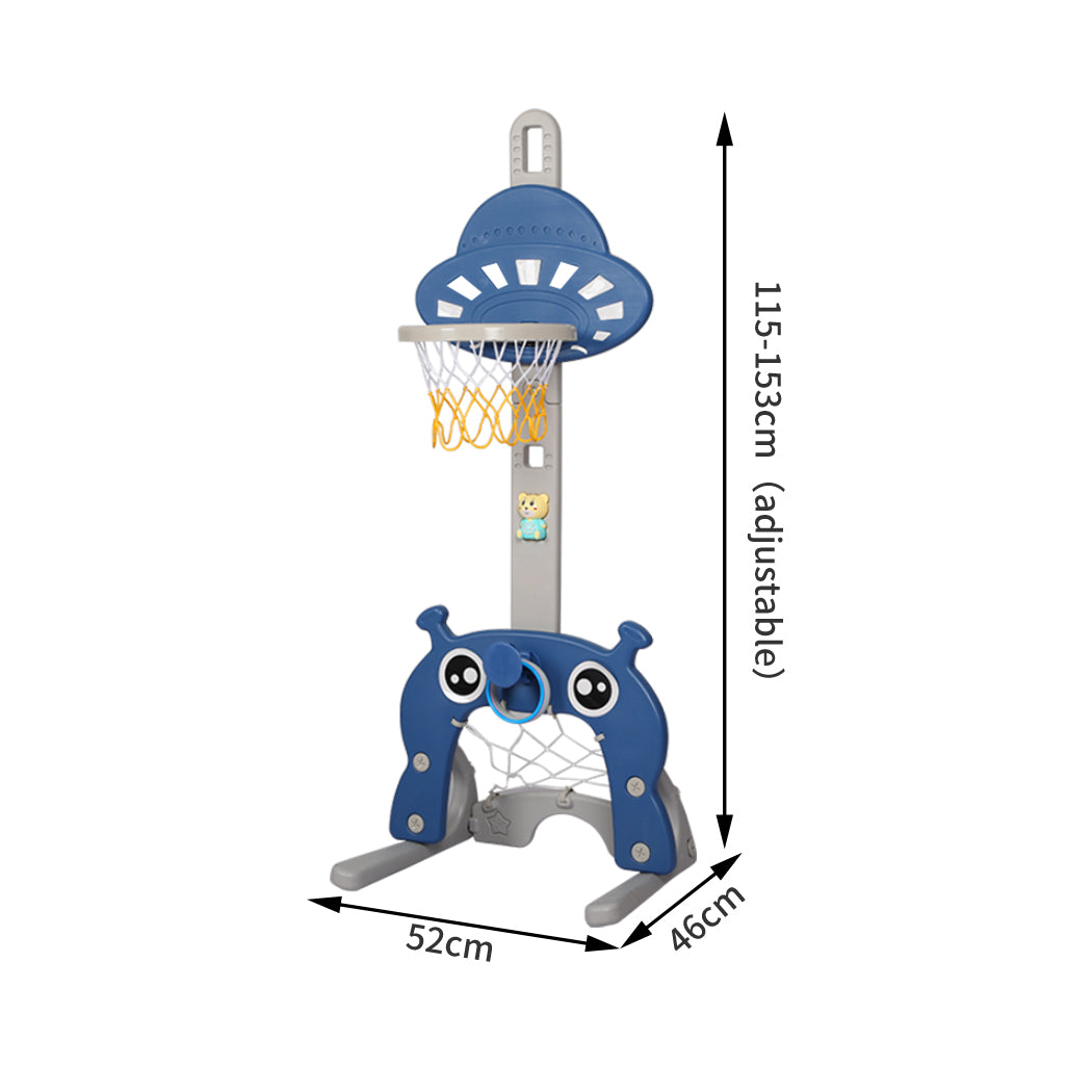 BoPeep Kids Basketball Hoop Set Stand Sports Gift Toys 5-in-1 Adjustable Height