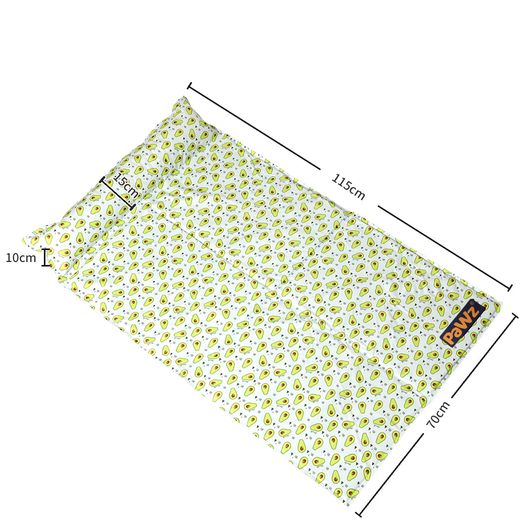 LARGE Dog Beds Pet Cooling Mat Gel Non-Toxic - Yellow