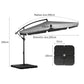 Mountview 3M Cantilever Umbrella Outdoor Grey With Base