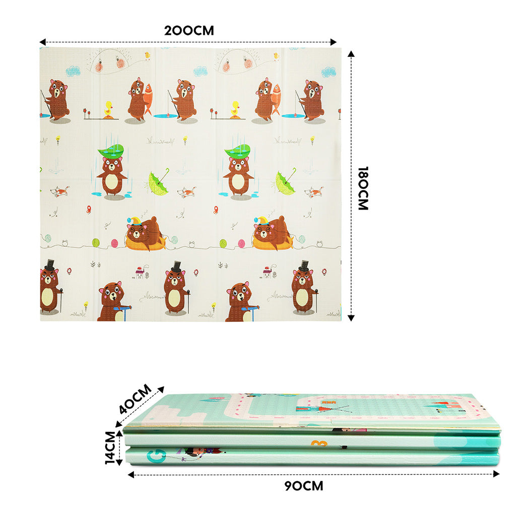 Kids Play Mat Baby Crawling Pad Jungle Floor Foldable XPE Foam Non-slip Carpet