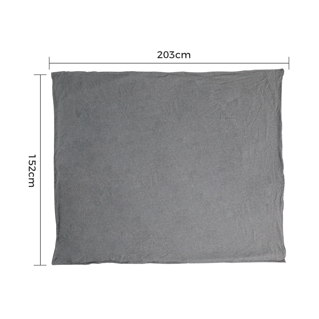 Willa Throw Soft Blanket Double-Sided Washable Cooling Medium - Grey