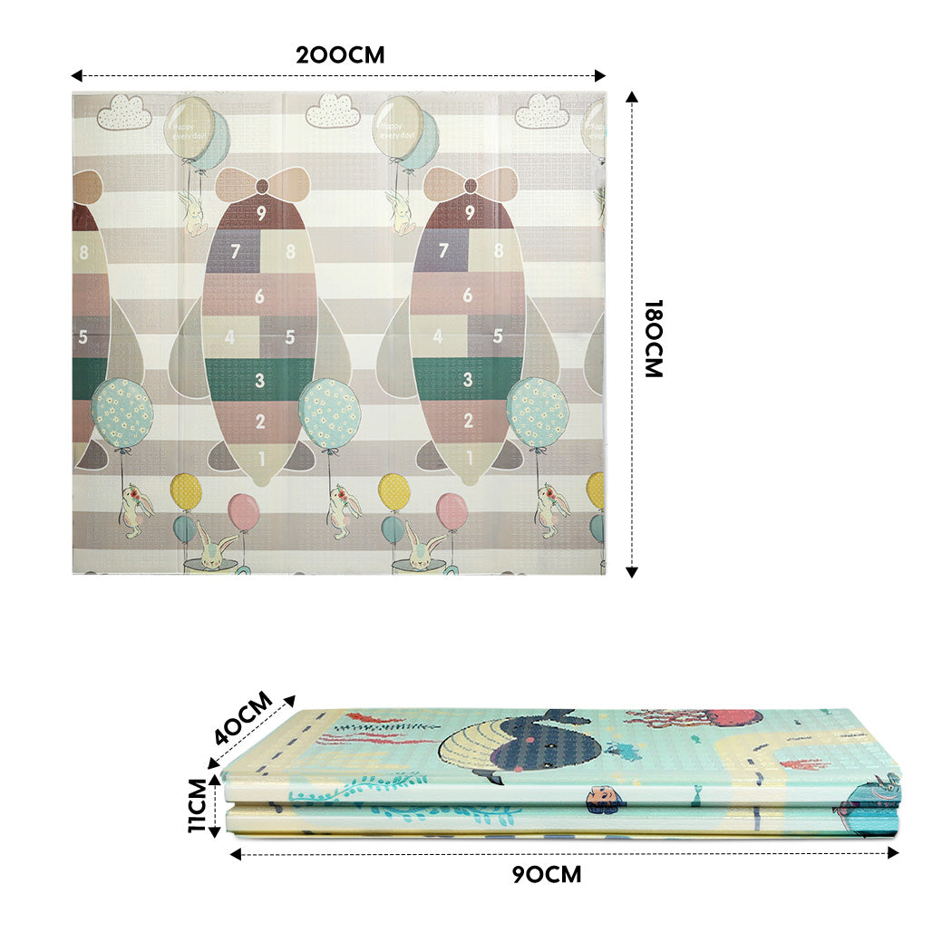 BoPeep Kids Play Mat Baby Crawling Pad Floor Foldable XPE Foam Non-slip Star