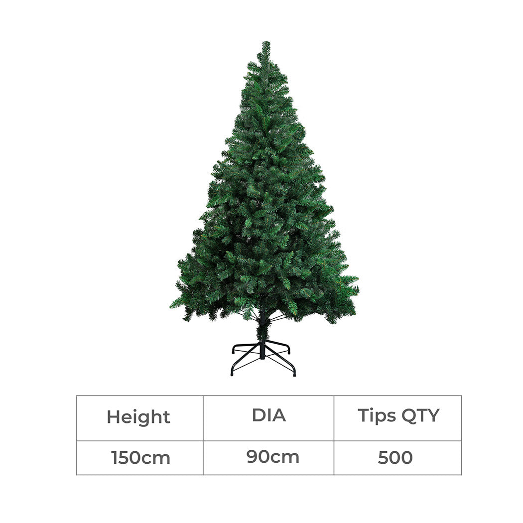 5ft 1.5m 500 Branches Christmas Tree with Stand