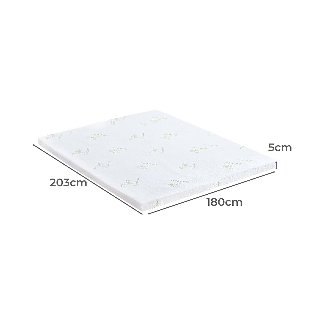 KING 5cm Thickness Cool Gel Memory - White