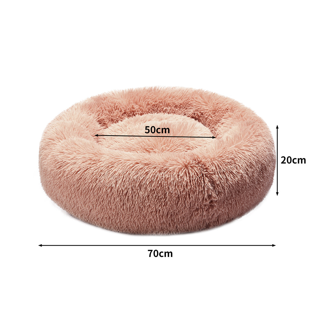 LARGE Dog Beds Pet Nest Calming - Pink