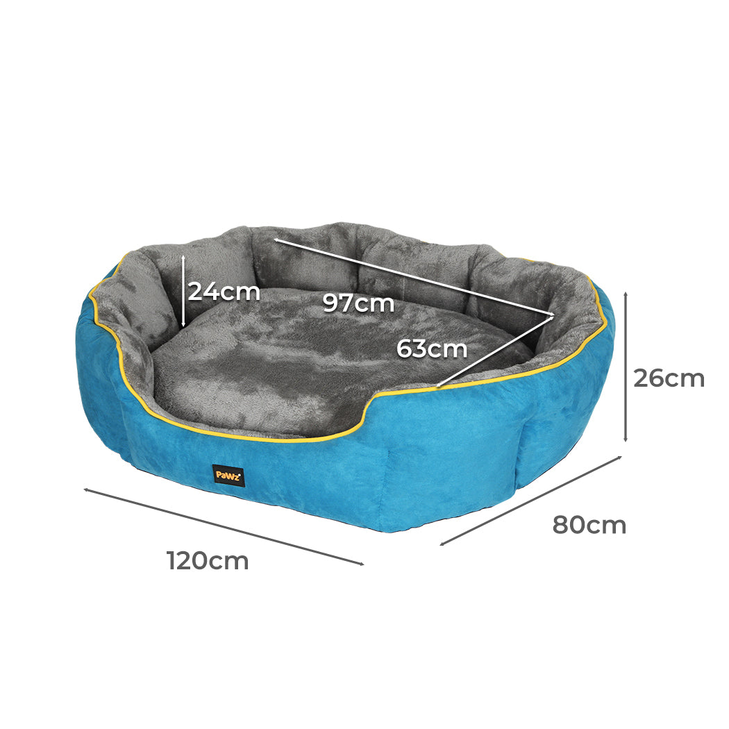 Hygen Dog Beds Electric Pet Heater Heated Mat Cat Heat Blanket Removable Cover - Blue XLARGE