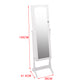 Mirror Jewellery Standing Cabinet Makeup Storage Jewelry Organiser Box - White