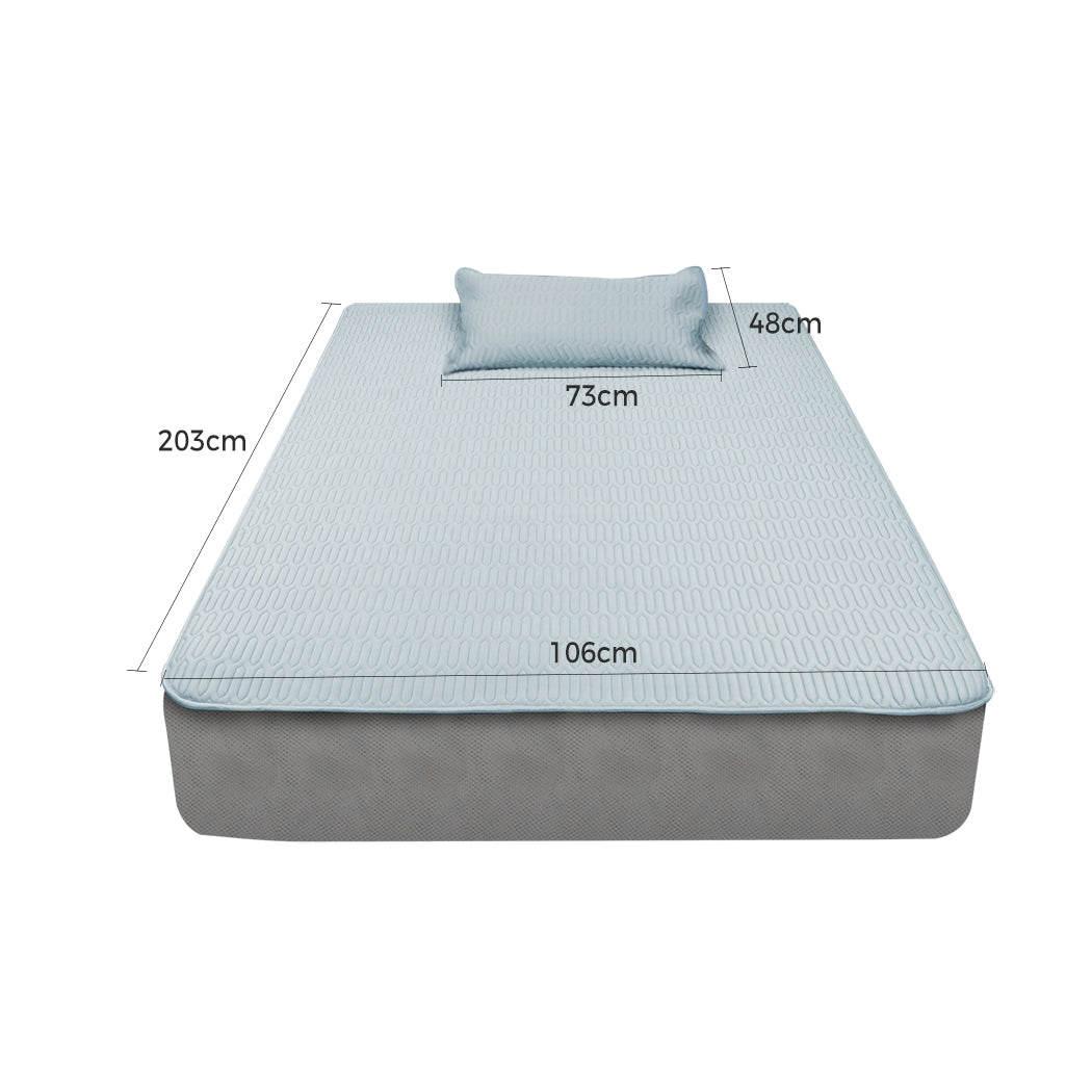 King Single Dreamz Latex Cooling Bed Sheet Set Fitted 2pcs