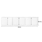 Wooden Pet Gate Dog Fence Safety Stair Barrier Security Door 6 Panels White