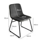 Cressida Set of 2 Dining Chairs Kitchen Table Chair Lounge Room Retro Padded Seat PU - Black
