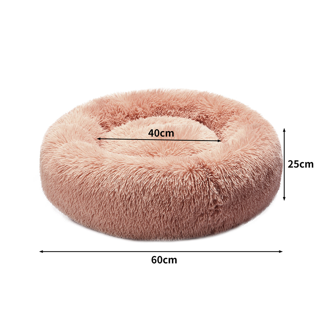 MEDIUM Dog Beds Pet Nest Calming Donut - Pink