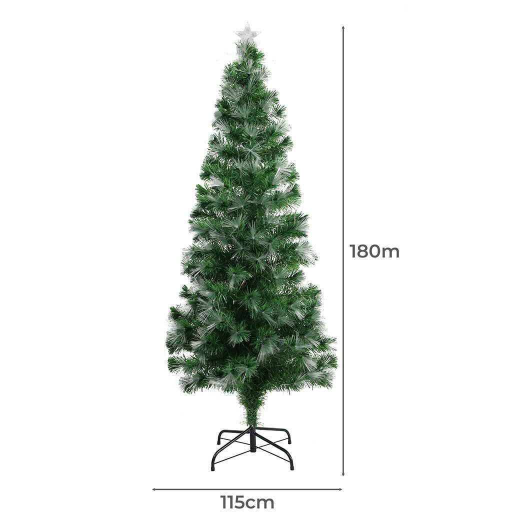 6ft 1.8m 220 Branches Fiber Optic Christmas Tree