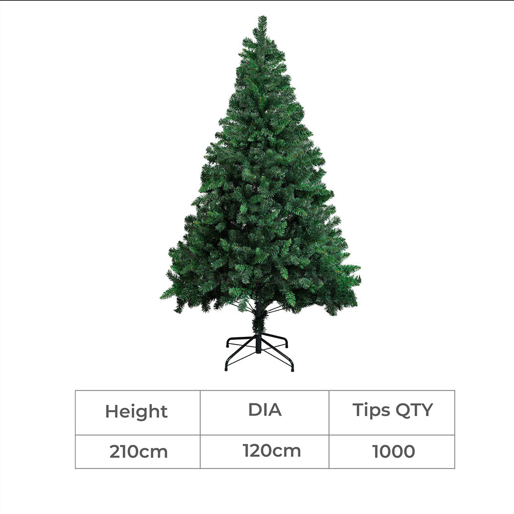7ft 2.1m 1000 Branches Christmas Tree with Stand