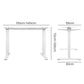 Levede Motorised Standing Desk Frame White Dual Motor