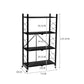 Levede Foldable Storage Shelf Display Black 4 Tiers