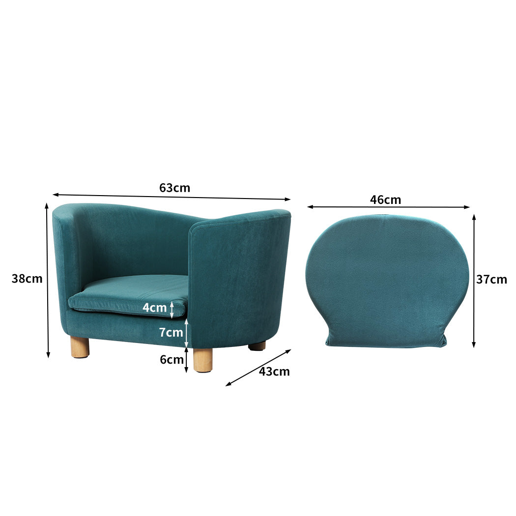 SMALL Dog Beds Pet Sofa Warm Soft Lounge - Blue