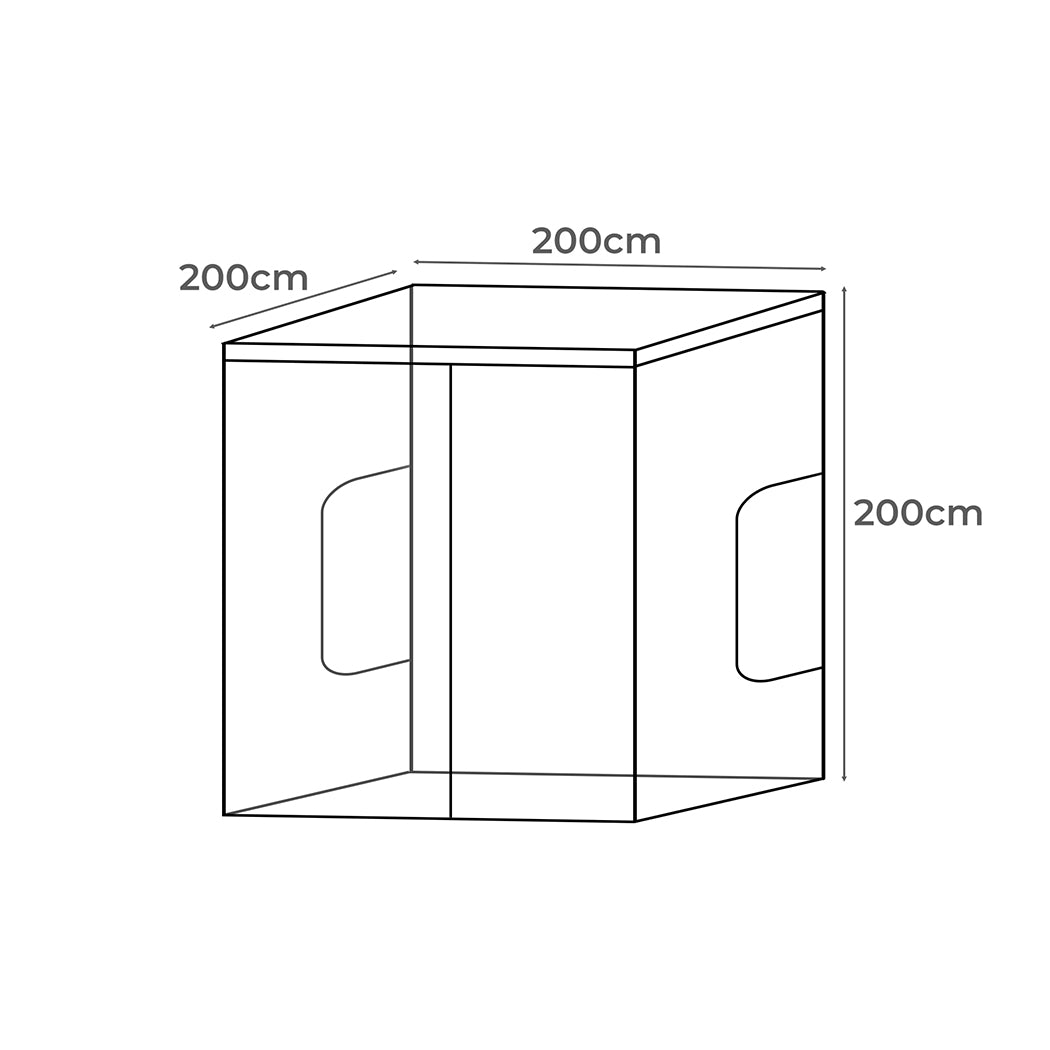 Garden Hydroponics Grow Room Tent Reflective Aluminum Oxford Cloth 200x200cm