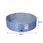 Portable Pet Swimming Pool Kids Dog Cat Washing Bathtub Outdoor Bathing Blue M - Blue Medium