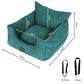Pet Car Booster Seat Dog Protector Portable Travel Bed Removable Green M - Green Medium