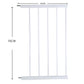 Baby Kids Safety Security Gate Stair Barrier Doors Extension Panels 45cm White