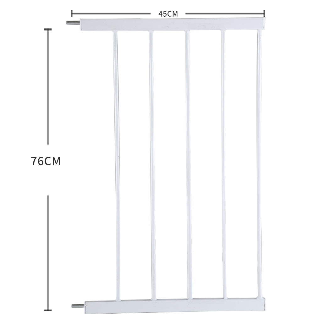 Baby Kids Safety Security Gate Stair Barrier Doors Extension Panels 45cm White