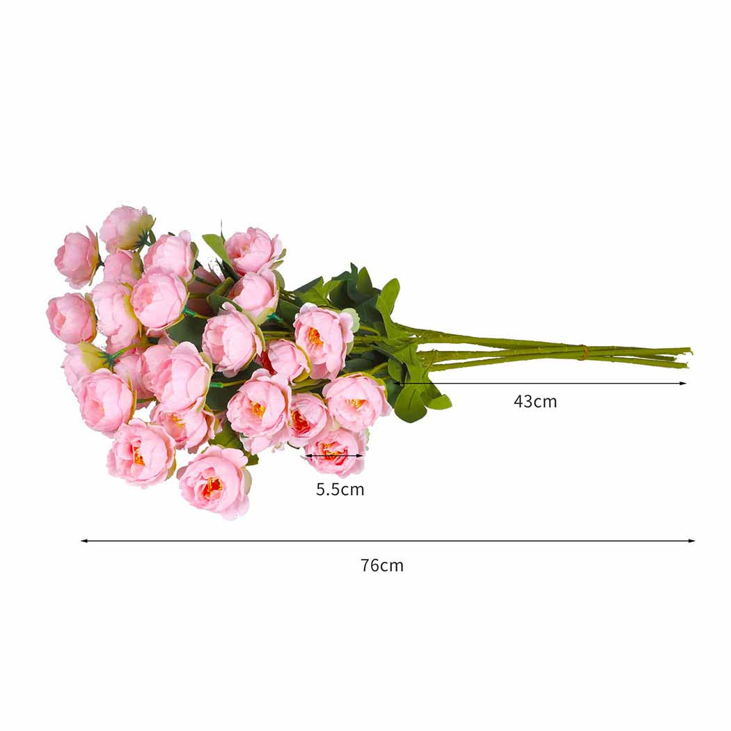 Set of 6 Artificial Indoor Outdoor Flower 7 Heads Garden Home Decor