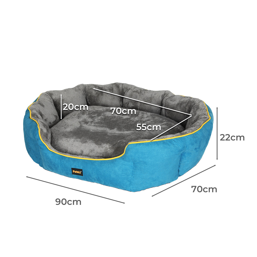 Hygen Dog Beds Electric Pet Heater Heated Mat Cat Heat Blanket Removable Cover - Blue LARGE