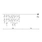12M 300 LED Bulbs Curtain Fairy String Lights Outdoor Xmas Party Lights - Warm White