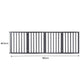 Wooden Pet Gate Dog Fence Retractable Barrier Portable Door 4 Panel Grey