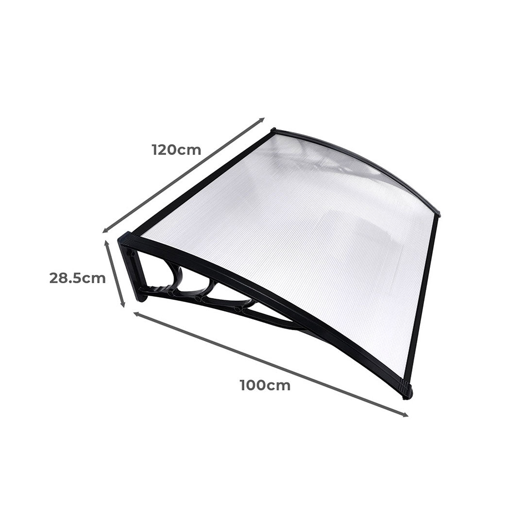 Mountview Window Door Awning Outdoor 1M x 1.2M Transparent 1x1.2M