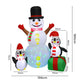 Snowman LED Christmas Inflatable Lights - 1.8M