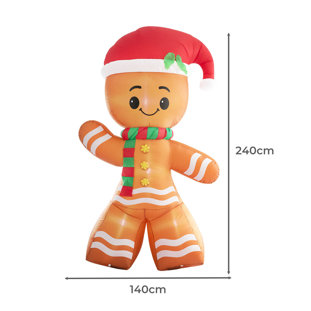 Gingerbread Christmas Inflatable Xmas Decorations - 2.4M